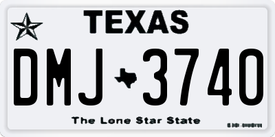 TX license plate DMJ3740