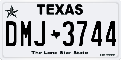 TX license plate DMJ3744