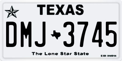 TX license plate DMJ3745