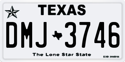 TX license plate DMJ3746