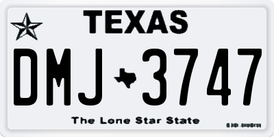 TX license plate DMJ3747