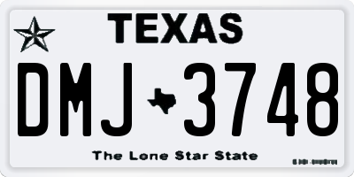 TX license plate DMJ3748