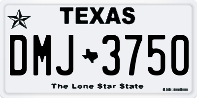 TX license plate DMJ3750
