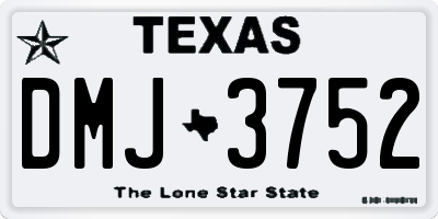 TX license plate DMJ3752