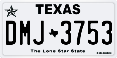 TX license plate DMJ3753