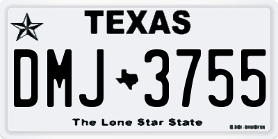 TX license plate DMJ3755