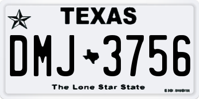 TX license plate DMJ3756