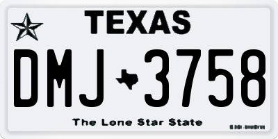 TX license plate DMJ3758