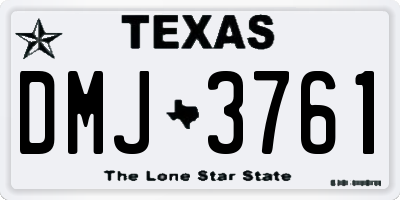 TX license plate DMJ3761