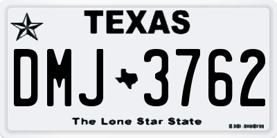 TX license plate DMJ3762