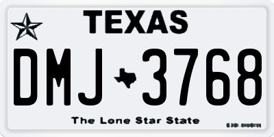TX license plate DMJ3768
