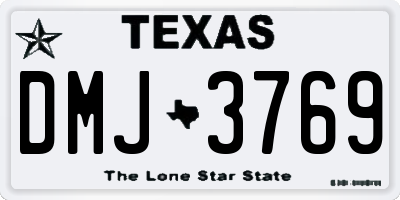 TX license plate DMJ3769