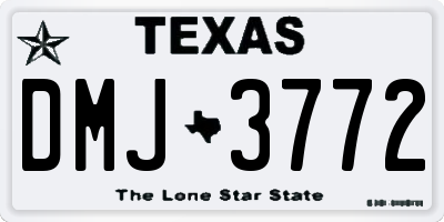 TX license plate DMJ3772
