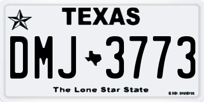 TX license plate DMJ3773