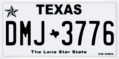 TX license plate DMJ3776