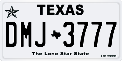 TX license plate DMJ3777