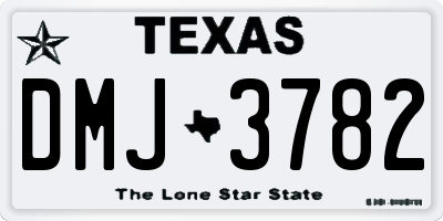 TX license plate DMJ3782