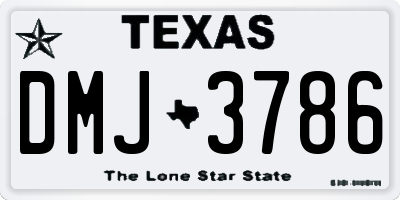 TX license plate DMJ3786