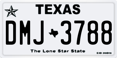 TX license plate DMJ3788
