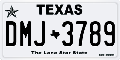 TX license plate DMJ3789