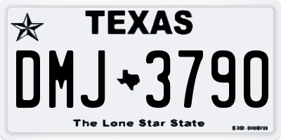 TX license plate DMJ3790