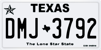 TX license plate DMJ3792