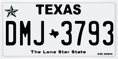 TX license plate DMJ3793