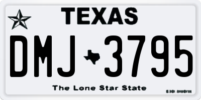 TX license plate DMJ3795