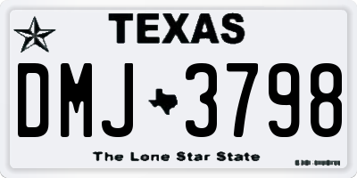 TX license plate DMJ3798