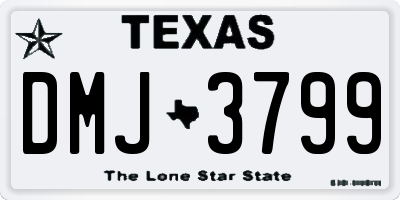 TX license plate DMJ3799