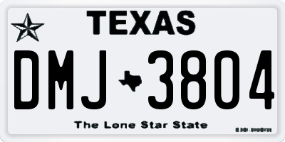 TX license plate DMJ3804