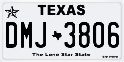 TX license plate DMJ3806