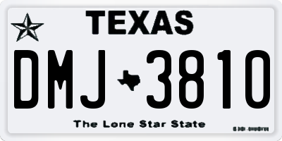TX license plate DMJ3810