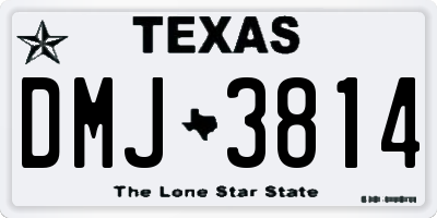 TX license plate DMJ3814