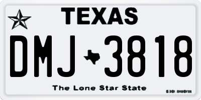 TX license plate DMJ3818