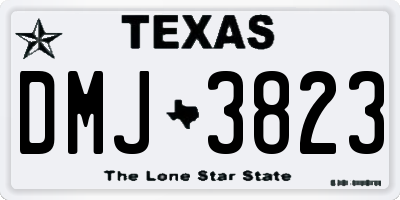 TX license plate DMJ3823