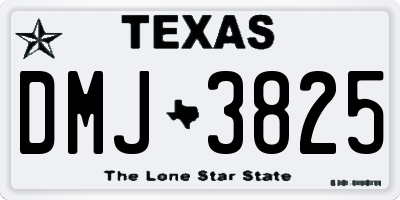 TX license plate DMJ3825