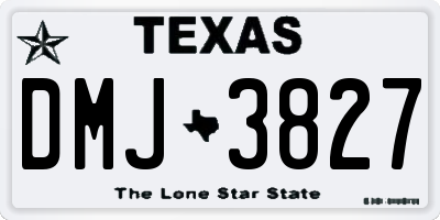 TX license plate DMJ3827