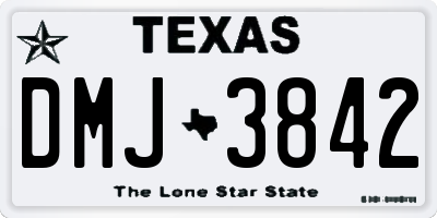 TX license plate DMJ3842