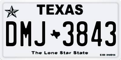 TX license plate DMJ3843