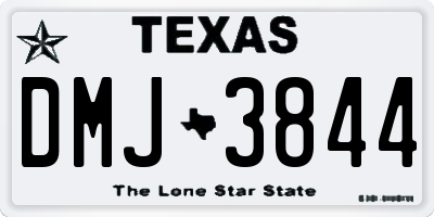 TX license plate DMJ3844