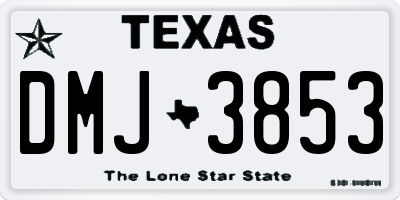 TX license plate DMJ3853
