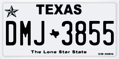 TX license plate DMJ3855