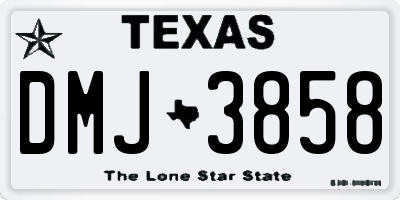 TX license plate DMJ3858