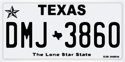 TX license plate DMJ3860