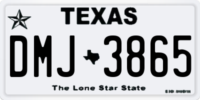 TX license plate DMJ3865
