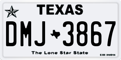 TX license plate DMJ3867