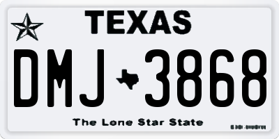 TX license plate DMJ3868