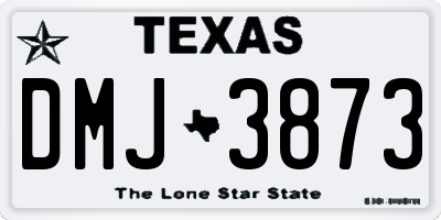 TX license plate DMJ3873