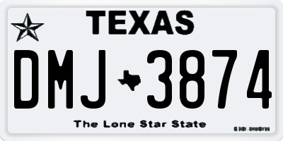TX license plate DMJ3874